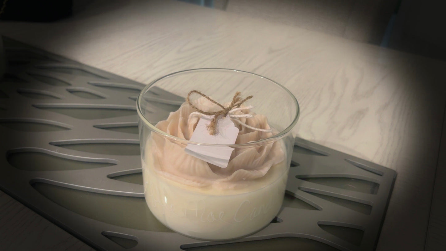 Tan Luxury Floral Scented Soy Candle