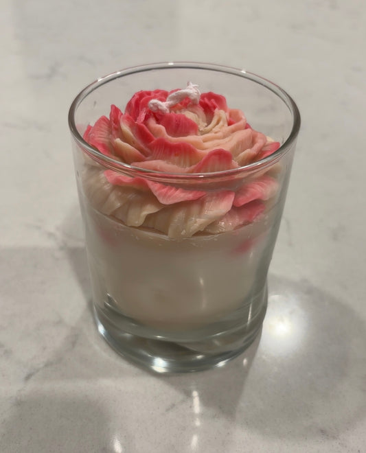 Peony Floral  Scented Soy Candle